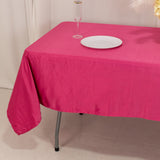 60x102inch Fuchsia Seamless Lamour Satin Rectangle Tablecloth