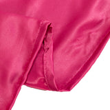 60x102inch Fuchsia Seamless Lamour Satin Rectangle Tablecloth