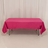 60x102inch Fuchsia Seamless Lamour Satin Rectangle Tablecloth