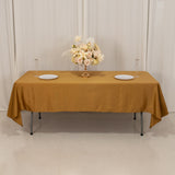 60x102inch Gold Seamless Lamour Satin Rectangle Tablecloth