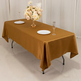 60x102inch Gold Seamless Lamour Satin Rectangle Tablecloth