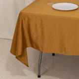 60x102inch Gold Seamless Lamour Satin Rectangle Tablecloth