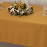 60x102inch Gold Seamless Lamour Satin Rectangle Tablecloth