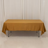 60x102inch Gold Seamless Lamour Satin Rectangle Tablecloth