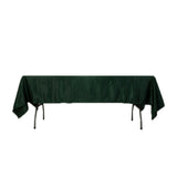 60x102inch Hunter Emerald Green Seamless Lamour Satin Rectangle Tablecloth