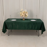 60x102inch Hunter Emerald Green Seamless Lamour Satin Rectangle Tablecloth