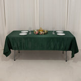 60x102inch Hunter Emerald Green Seamless Lamour Satin Rectangle Tablecloth