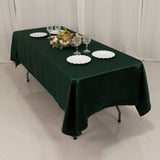 60x102inch Hunter Emerald Green Seamless Lamour Satin Rectangle Tablecloth