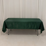 60x102inch Hunter Emerald Green Seamless Lamour Satin Rectangle Tablecloth