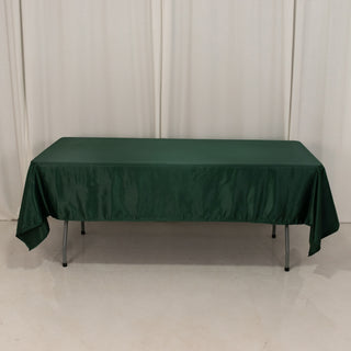 <h3 style="margin-left:0px;"><strong>Sophisticated Hunter Emerald Green Seamless Lamour Satin Rectangular Tablecloth</strong>