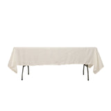 60x102inch Ivory Seamless Lamour Satin Rectangle Tablecloth