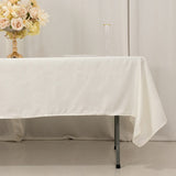 60x102inch Ivory Seamless Lamour Satin Rectangle Tablecloth