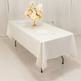 60x102inch Ivory Seamless Lamour Satin Rectangle Tablecloth