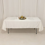 60x102inch Ivory Seamless Lamour Satin Rectangle Tablecloth