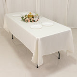 60x102inch Ivory Seamless Lamour Satin Rectangle Tablecloth