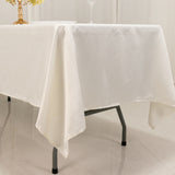 60x102inch Ivory Seamless Lamour Satin Rectangle Tablecloth