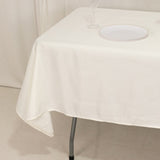 60x102inch Ivory Seamless Lamour Satin Rectangle Tablecloth