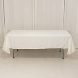 60x102inch Ivory Seamless Lamour Satin Rectangle Tablecloth