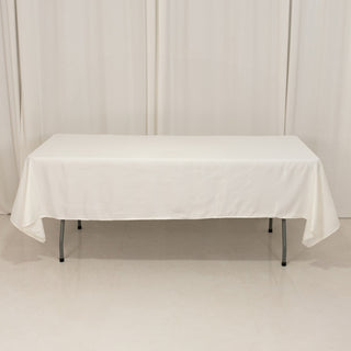 <h3 style="margin-left:0px;"><strong>Sophisticated Ivory Seamless Lamour Satin Rectangular Tablecloth</strong>