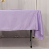 60x102inch Lavender Lilac Seamless Lamour Satin Rectangle Tablecloth