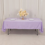 60x102inch Lavender Lilac Seamless Lamour Satin Rectangle Tablecloth