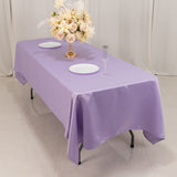 60x102inch Lavender Lilac Seamless Lamour Satin Rectangle Tablecloth