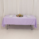 60x102inch Lavender Lilac Seamless Lamour Satin Rectangle Tablecloth