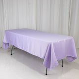 60"x102" Lavender Lilac Lamour Satin Rectangle Tablecloth