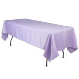 60"x102" Lavender Lilac Lamour Satin Rectangle Tablecloth