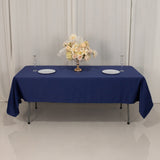 60x102inch Navy Blue Seamless Lamour Satin Rectangle Tablecloth