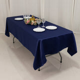 60x102inch Navy Blue Seamless Lamour Satin Rectangle Tablecloth