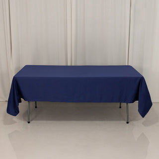 <h3 style="margin-left:0px;"><strong>Sophisticated Navy Blue Seamless Lamour Satin Rectangular Tablecloth</strong>