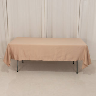 <h3 style="margin-left:0px;"><strong>Sophisticated Nude Seamless Lamour Satin Rectangular Tablecloth</strong>