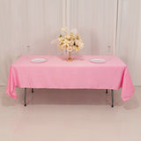 60x102inch Pink Seamless Lamour Satin Rectangle Tablecloth