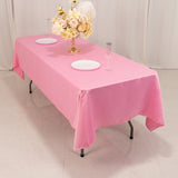 60x102inch Pink Seamless Lamour Satin Rectangle Tablecloth