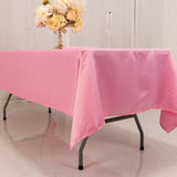 60x102inch Pink Seamless Lamour Satin Rectangle Tablecloth