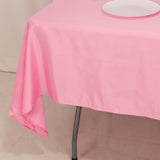 60x102inch Pink Seamless Lamour Satin Rectangle Tablecloth