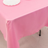 60x102inch Pink Seamless Lamour Satin Rectangle Tablecloth