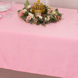 60x102inch Pink Seamless Lamour Satin Rectangle Tablecloth