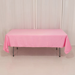 <h3 style="margin-left:0px;"><strong>Sophisticated Pink Seamless Lamour Satin Rectangular Tablecloth</strong>