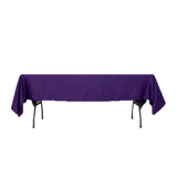 60x102inch Purple Seamless Lamour Satin Rectangle Tablecloth