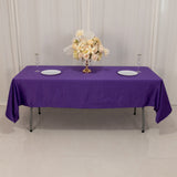 60x102inch Purple Seamless Lamour Satin Rectangle Tablecloth