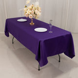 60x102inch Purple Seamless Lamour Satin Rectangle Tablecloth