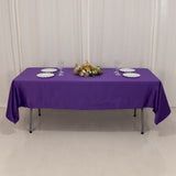 60x102inch Purple Seamless Lamour Satin Rectangle Tablecloth