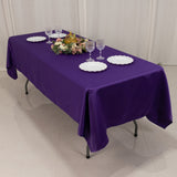 60x102inch Purple Seamless Lamour Satin Rectangle Tablecloth