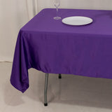 60x102inch Purple Seamless Lamour Satin Rectangle Tablecloth