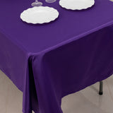 60x102inch Purple Seamless Lamour Satin Rectangle Tablecloth