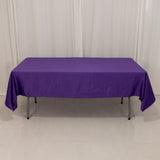 60x102inch Purple Seamless Lamour Satin Rectangle Tablecloth