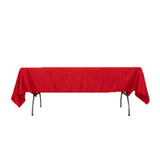 60x102inch red Seamless Lamour Satin Rectangle Tablecloth