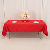 60x102inch red Seamless Lamour Satin Rectangle Tablecloth